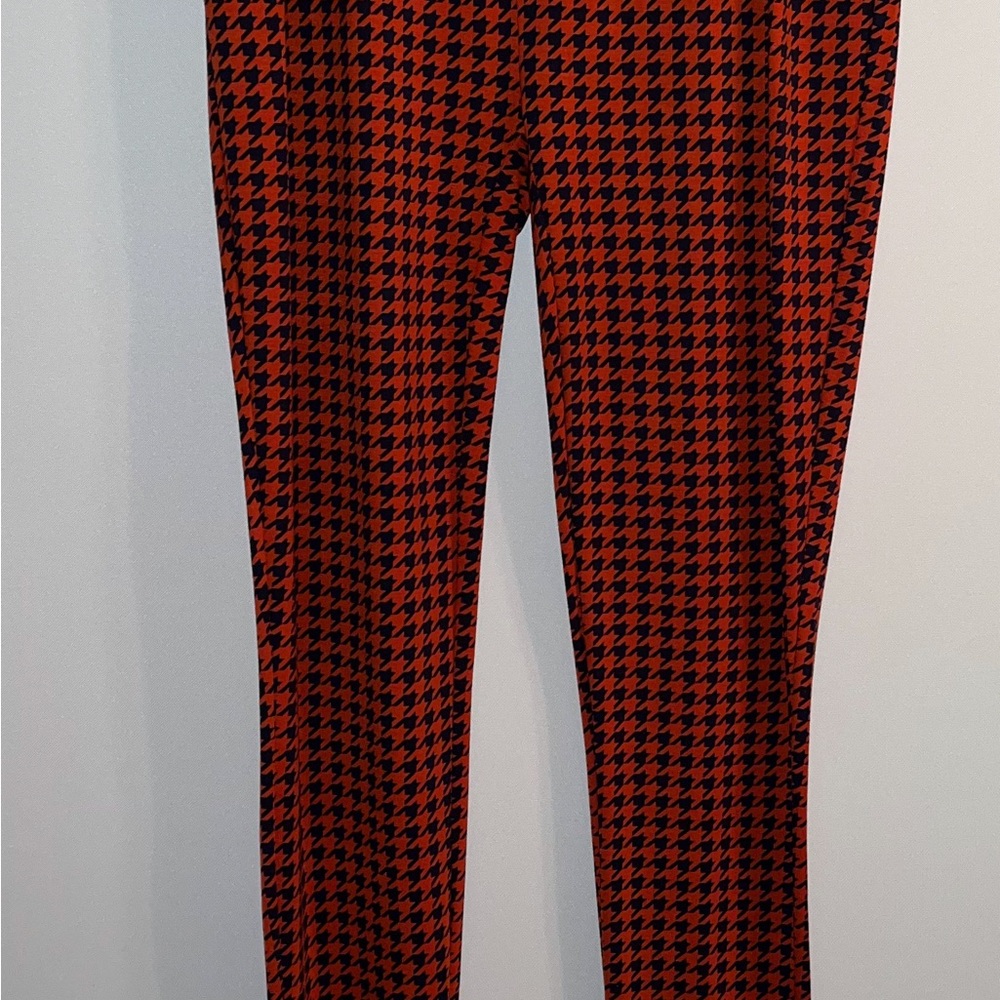 K.Jordan’s Houndstooth pants size XL orange and navy colored